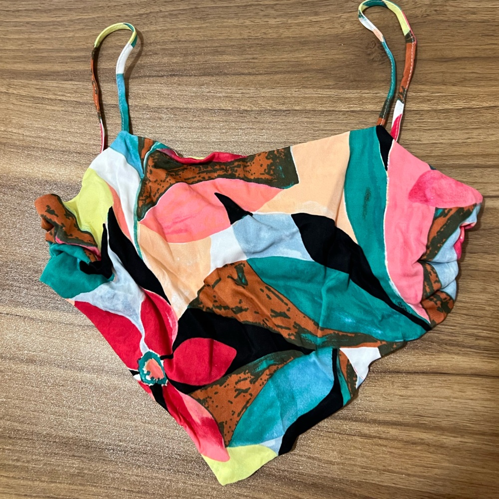 Satin Colorful top - Small‎